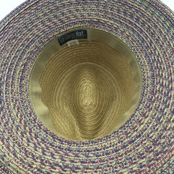 San Diego Hat Company Straw Wide Brim Hat | Multicolor Brim | Women’s OS